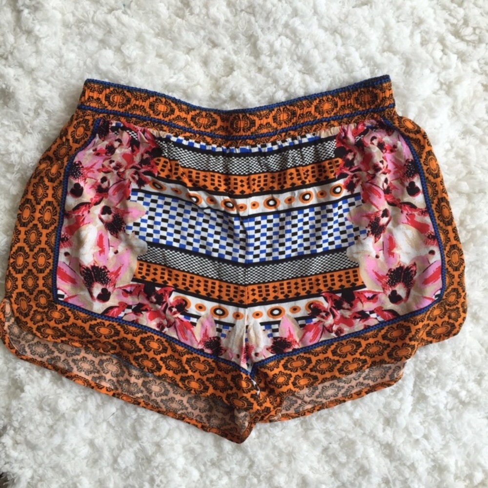 Jealous Tomato Orange Print Shorts
